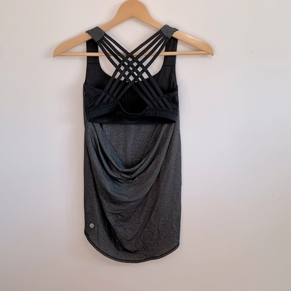 Lululemon wild tank size 2 in Heathered  Black / Black - Picture 3 of 4